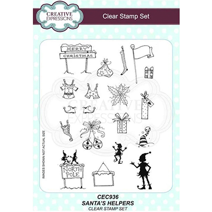 Santa's Helpers A5 Clear Stamp Set by Creative Expressions