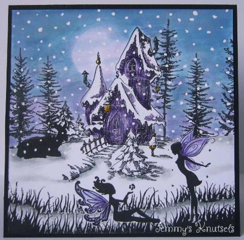 Fairy Tale Winter Castle Stamp by Nellie's Choice