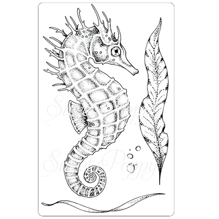 Seahorse A6 Stamp Set by Sweet Poppy Stencils