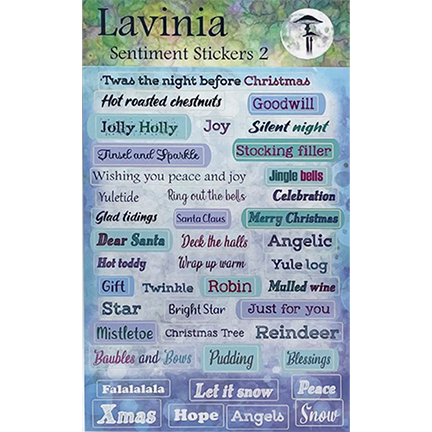 Journaling Stickers, Sentiments 2, Christmas Word Collection by Lavinia Stamps
