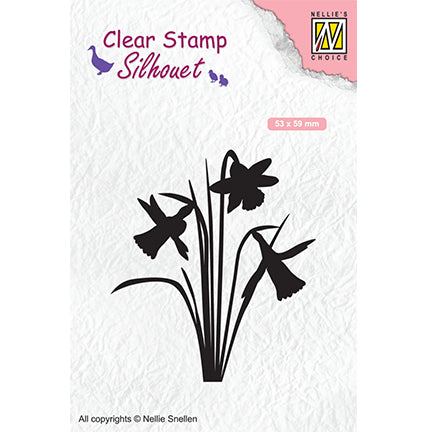 Silhouette Daffodil Stamp by Nellie's Choice