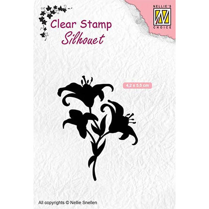 Silhouette Lilies Stamp by Nellie's Choice