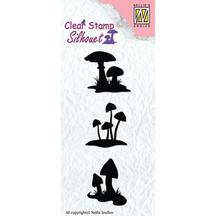 Silhouette Mushrooms Stamp by Nellie's Choice