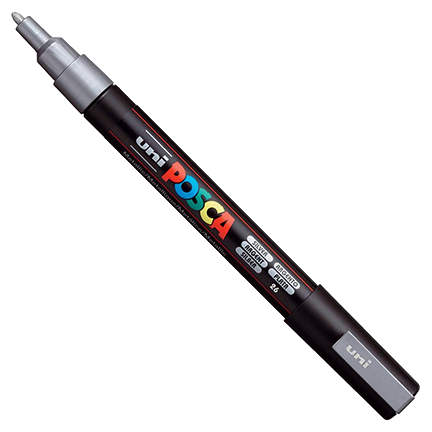 Uni POSCA Silver Fine Bullet Tip Paint Pen by Mitsubishi Pencil