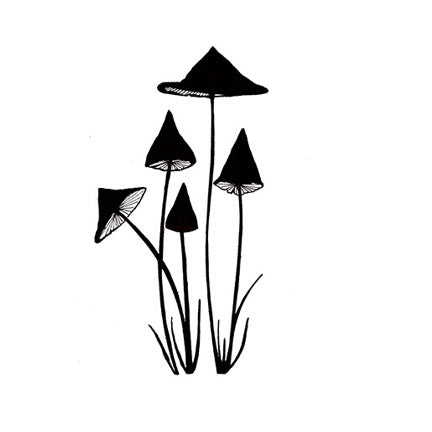Slender Mushrooms (Small) by Lavinia Stamps