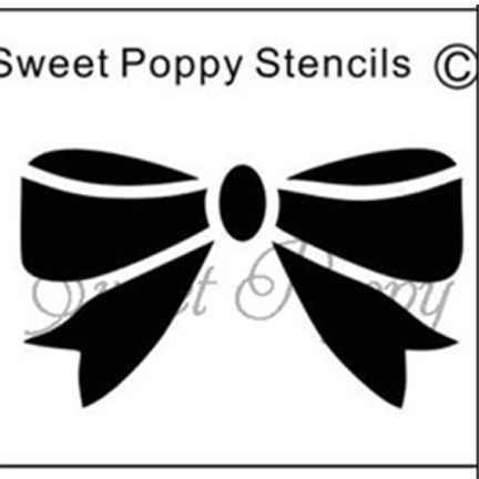 Small Bow Stencil by Sweet Poppy Stencils