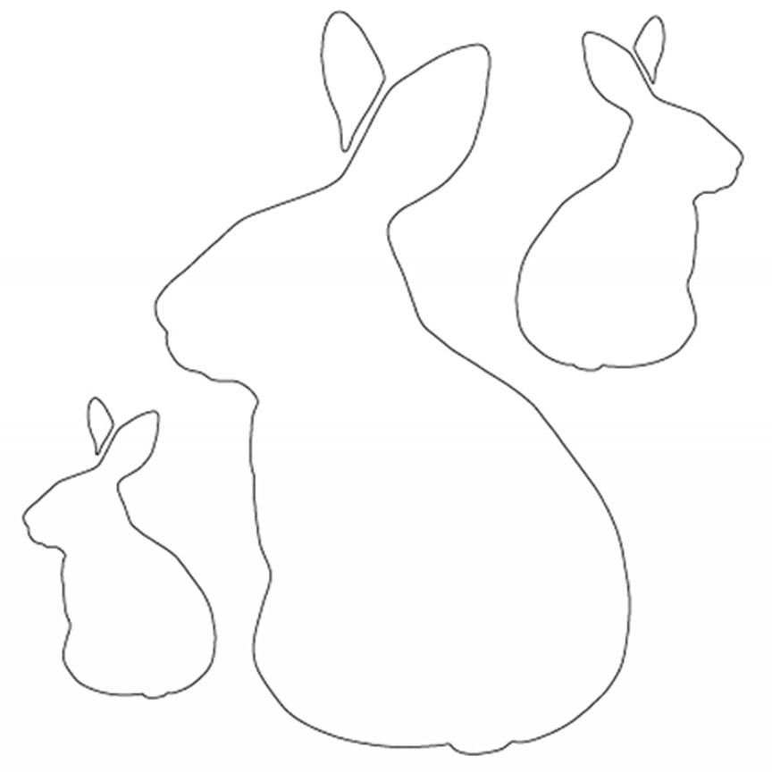 MajeMask Spring Rabbits Stencil by Card-io