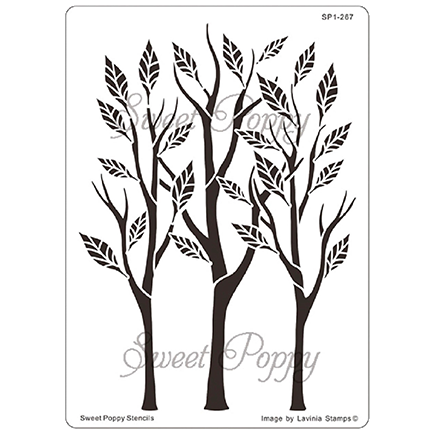 Tall Trees Stencil by Sweet Poppy Stencils *Retired*