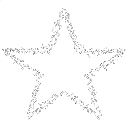 MajeMask Twiggy Star Stencil by Card-io