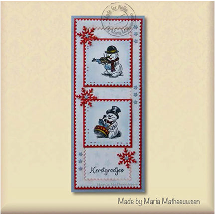 Winter Time Snowman With Violin Stamp by Nellie's Choice