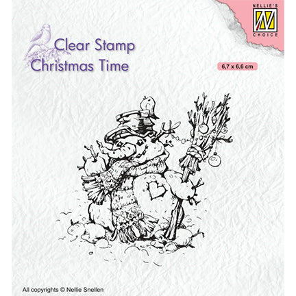 Christmas Time Snowman Stamp by Nellie's Choice