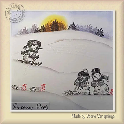 Winter Time Shy Snowman Stamp by Nellie's Choice