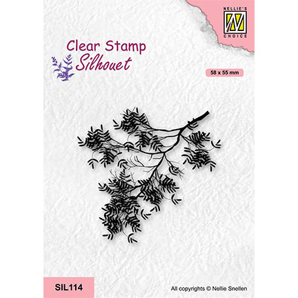 Silhouette Acacia Branch Stamp by Nellie's Choice