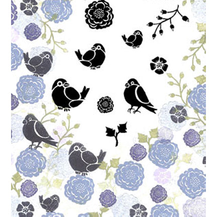 Majestix Bullfinches and Blooms Stamp Set by Card-io