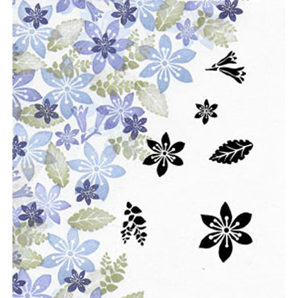 Majestix Freesia and Violet Stamp Set by Card-io