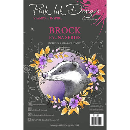 Fauna Series "Brock" A5 Stamp Set by Pink Ink Designs
