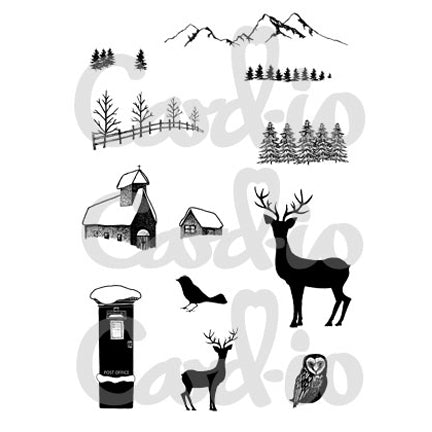 Christmas Scenery 1 A6 Stamp Set by Card-io