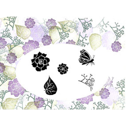 Majestix Begonia Garden Stamp Set by Card-io