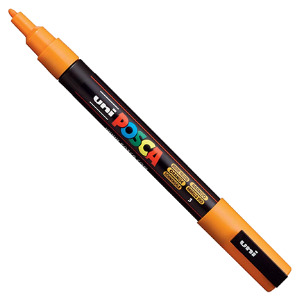 Uni POSCA Bright Yellow Fine Bullet Tip Paint Pen by Mitsubishi Pencil