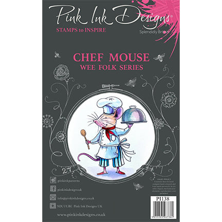 Wee Folk Series "Chef Mouse" A7 Stamp Set by Pink Ink Designs