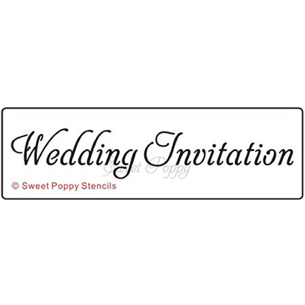 Wedding Invitation Stencil by Sweet Poppy Stencils