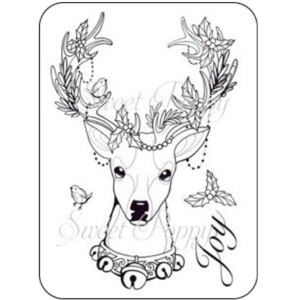 Winter Stag A6 Stamp Set by Sweet Poppy Stencils
