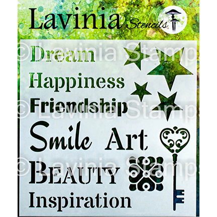 Words 2 Stencil by Lavinia Stamps