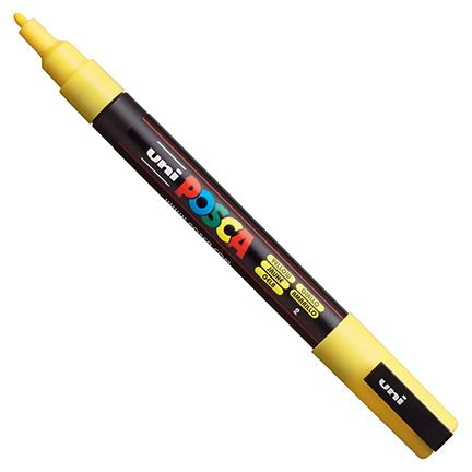 Uni POSCA Yellow Fine Bullet Tip Paint Pen by Mitsubishi Pencil